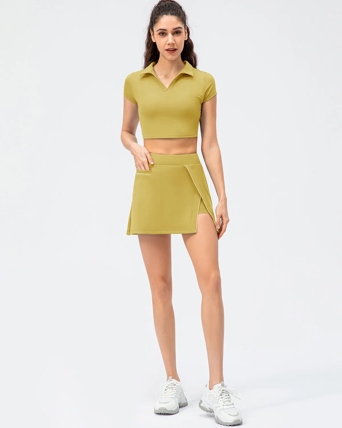 Adalyn Crop Top - Yellow