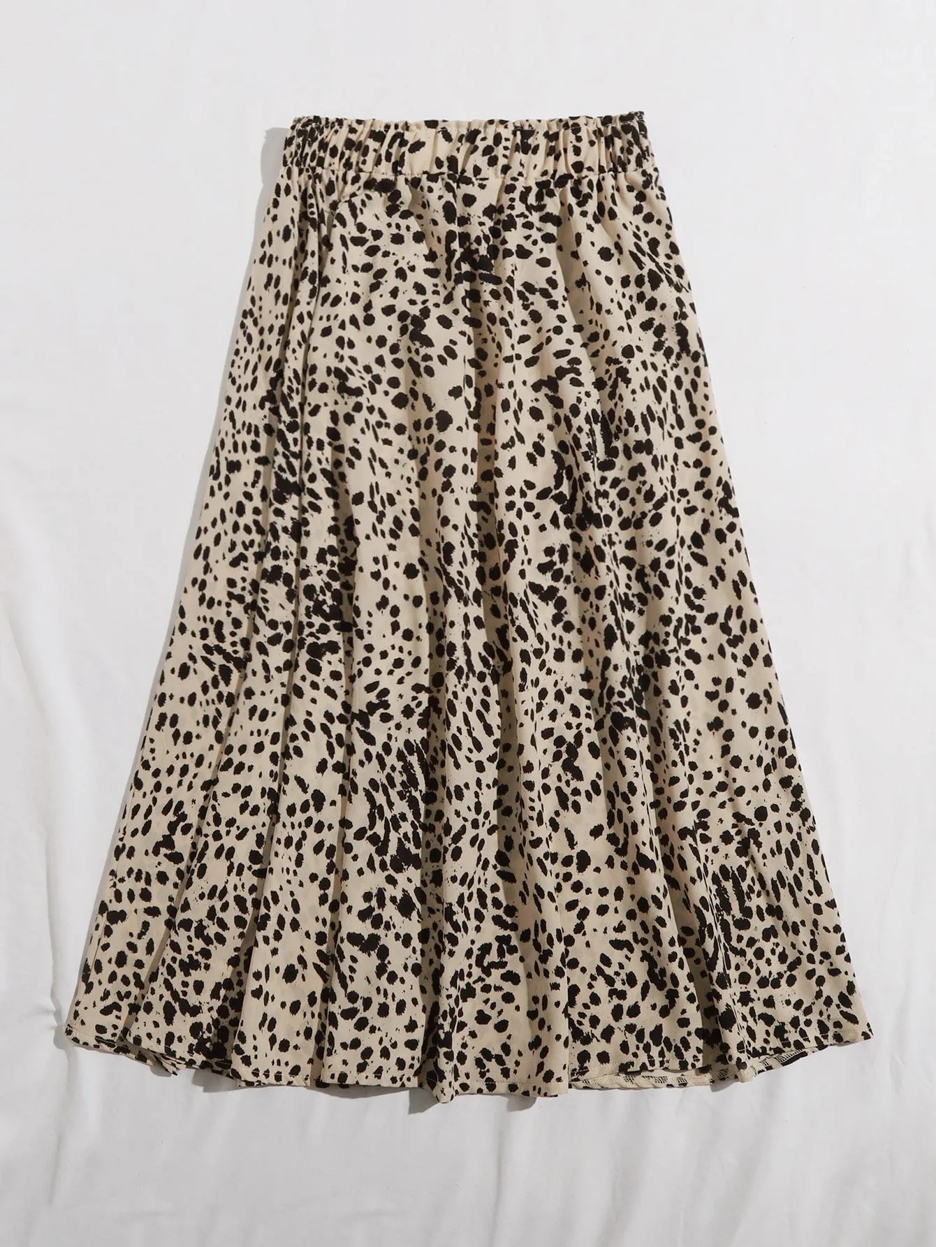 All Over Print Midi Plus Size Skirts
