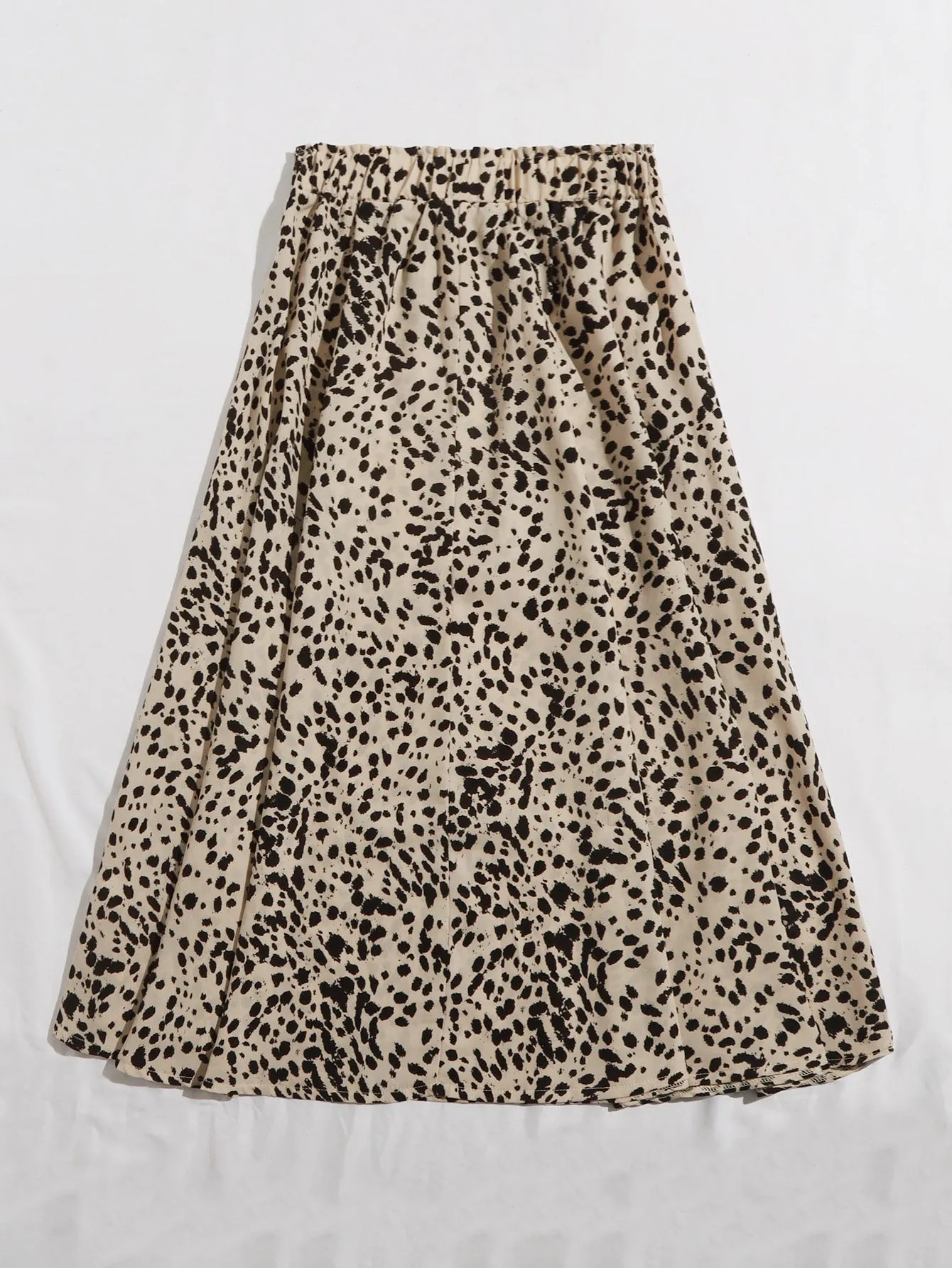 All Over Print Midi Plus Size Skirts
