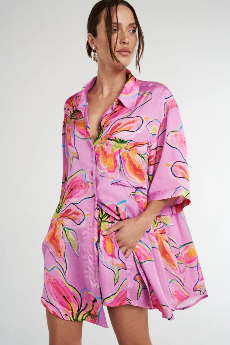 Big Shirt - Lilac Lily