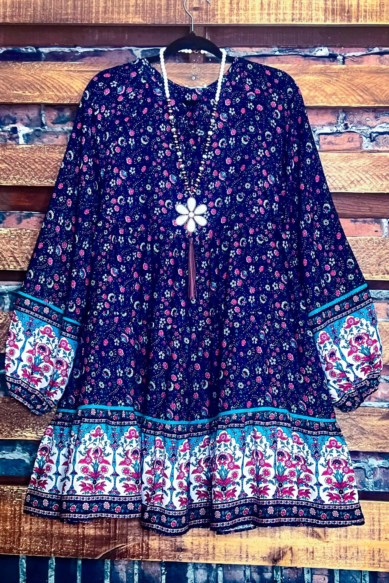 BOHO HIPPIE SWING OVERSIZED DRESS IN NAVY ----------SALE