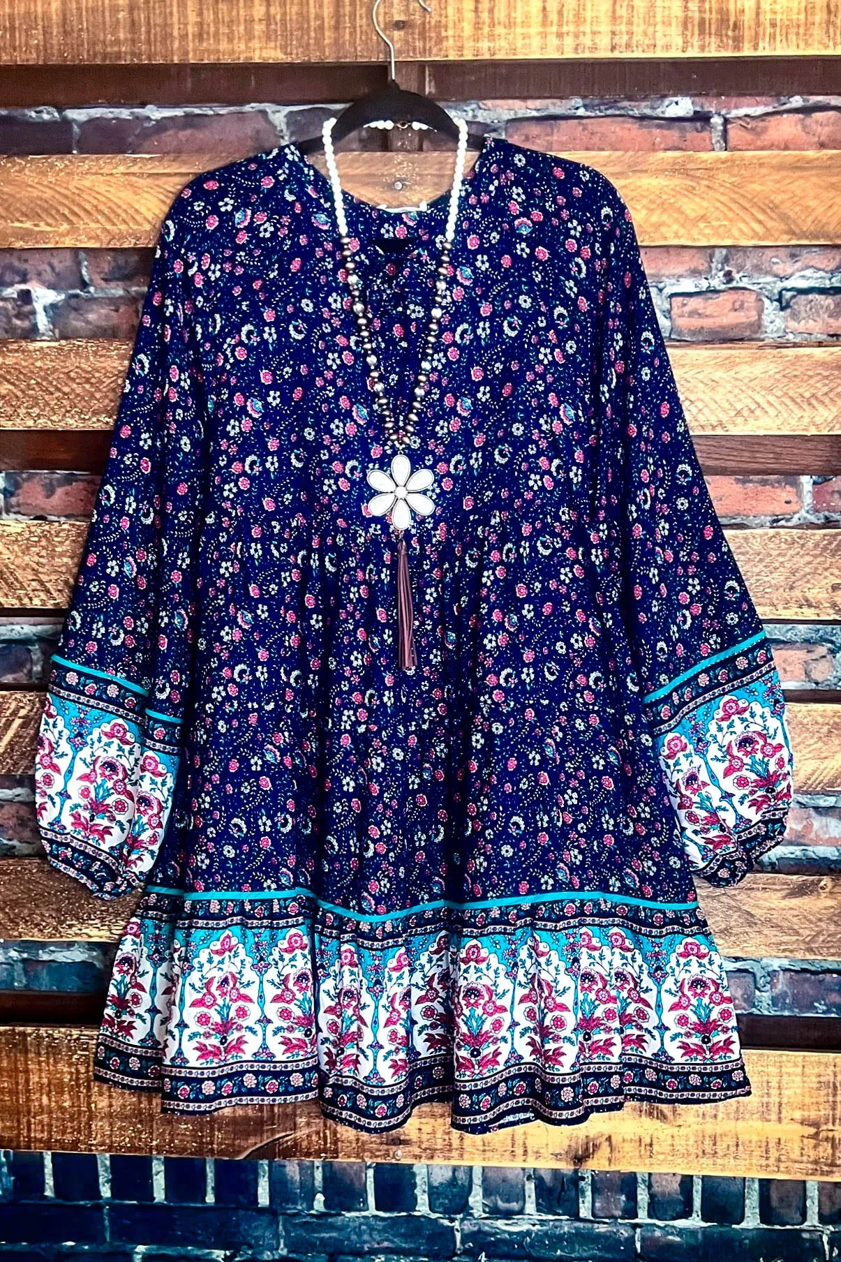 BOHO HIPPIE SWING OVERSIZED DRESS IN NAVY ----------SALE