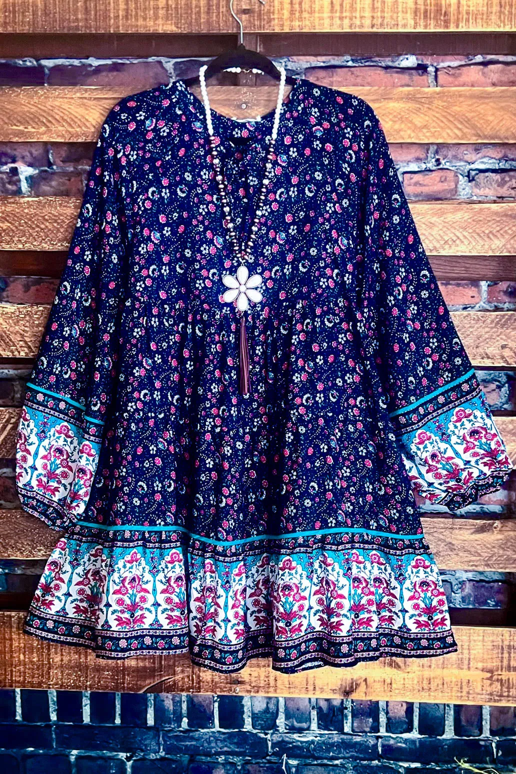 BOHO HIPPIE SWING OVERSIZED DRESS IN NAVY ----------SALE