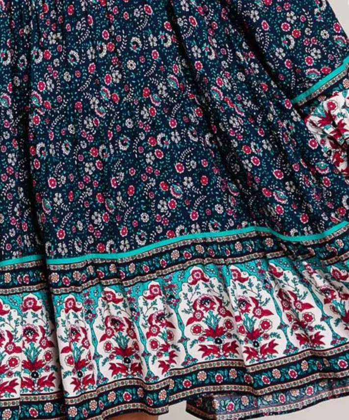 BOHO HIPPIE SWING OVERSIZED DRESS IN NAVY ----------SALE