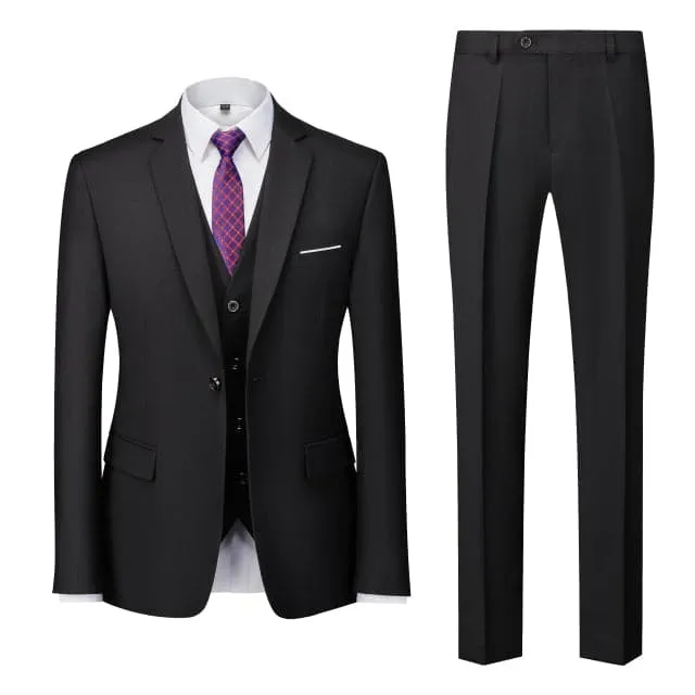 BRADLEY VIP SUITS Men's Fashion Formal Business & Special Events Wear 3 Piece Suit for Business Meetings Job Interviews Church Services Suits (Jacket   Pants   Vest) Blue Teal Suit Set