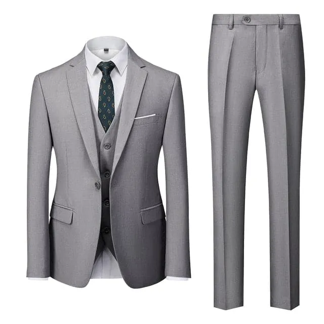 BRADLEY VIP SUITS Men's Fashion Formal Business & Special Events Wear 3 Piece Suit for Business Meetings Job Interviews Church Services Suits (Jacket   Pants   Vest) Blue Teal Suit Set