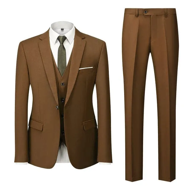 BRADLEY VIP SUITS Men's Fashion Formal Business & Special Events Wear 3 Piece Suit for Business Meetings Job Interviews Church Services Suits (Jacket   Pants   Vest) Blue Teal Suit Set