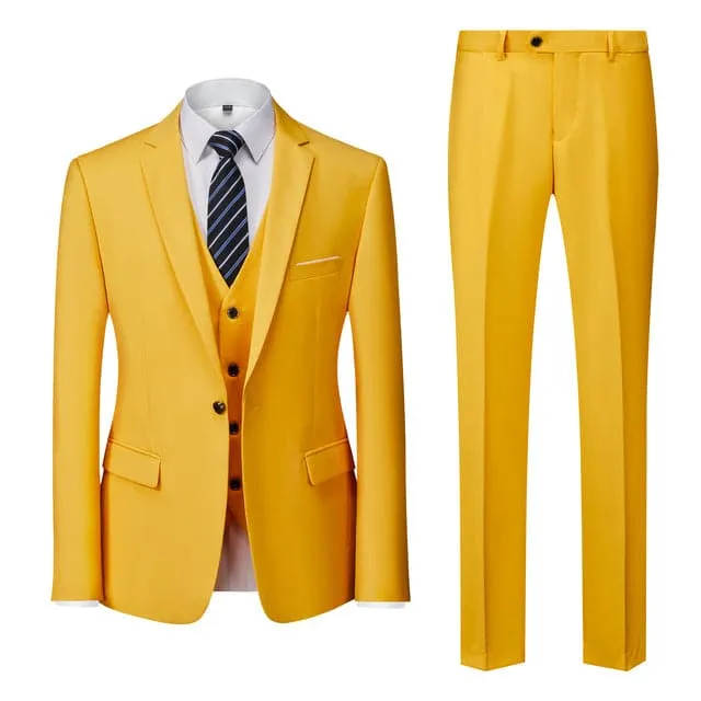 BRADLEY VIP SUITS Men's Fashion Formal Business & Special Events Wear 3 Piece Suit for Business Meetings Job Interviews Church Services Suits (Jacket   Pants   Vest) Blue Teal Suit Set