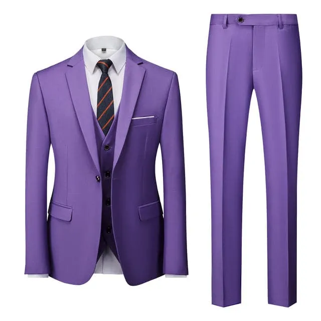BRADLEY VIP SUITS Men's Fashion Formal Business & Special Events Wear 3 Piece Suit for Business Meetings Job Interviews Church Services Suits (Jacket   Pants   Vest) Blue Teal Suit Set