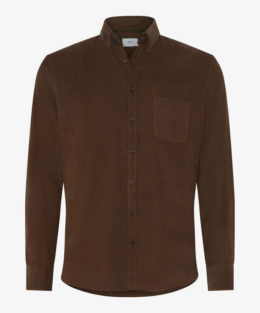Brax Daniel Fine Cord Shirt - Cold Brew