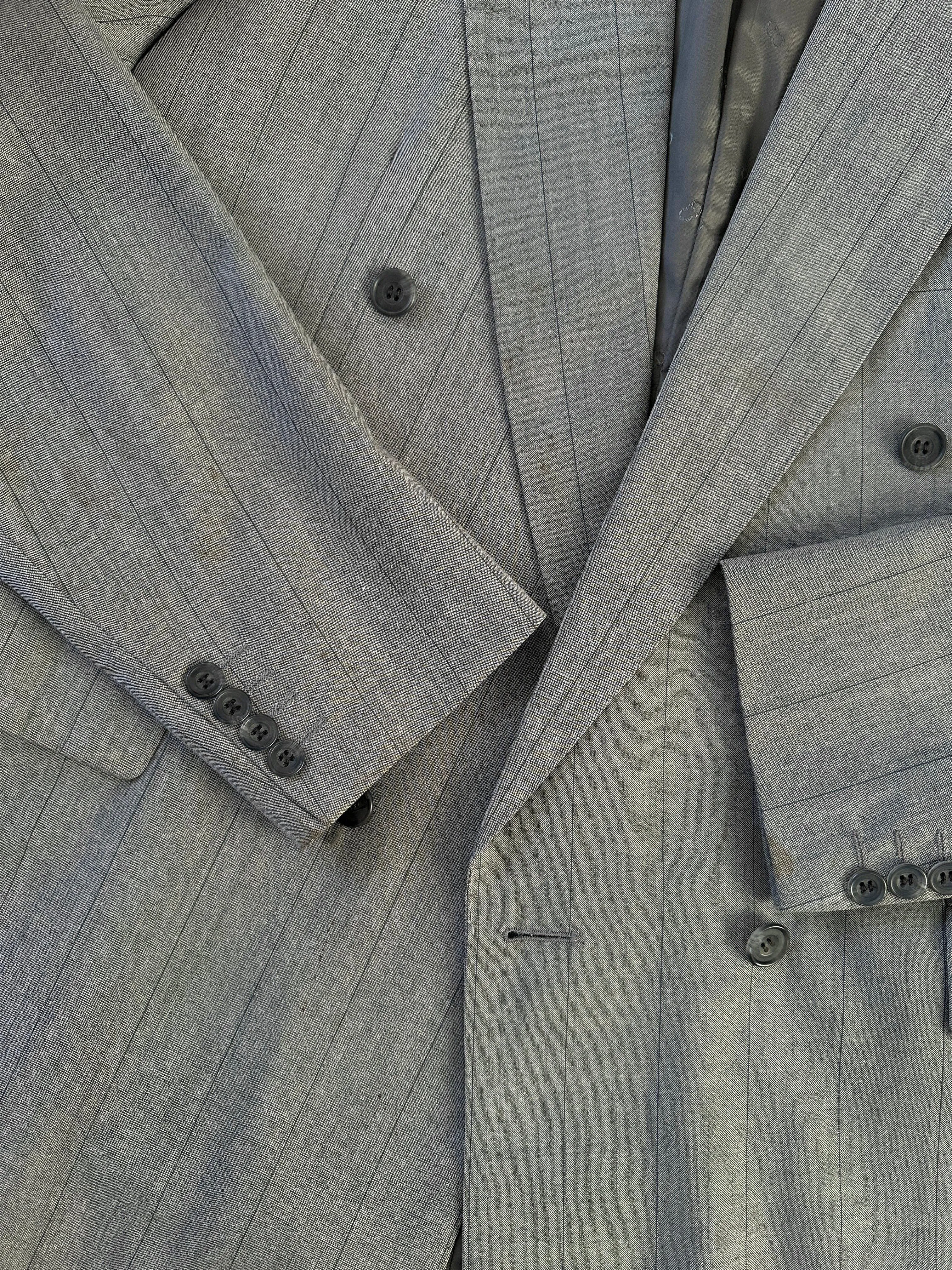 Christian Dior Monsieur Pinstripe Pure Wool Double Breasted Suit - 42L/W32