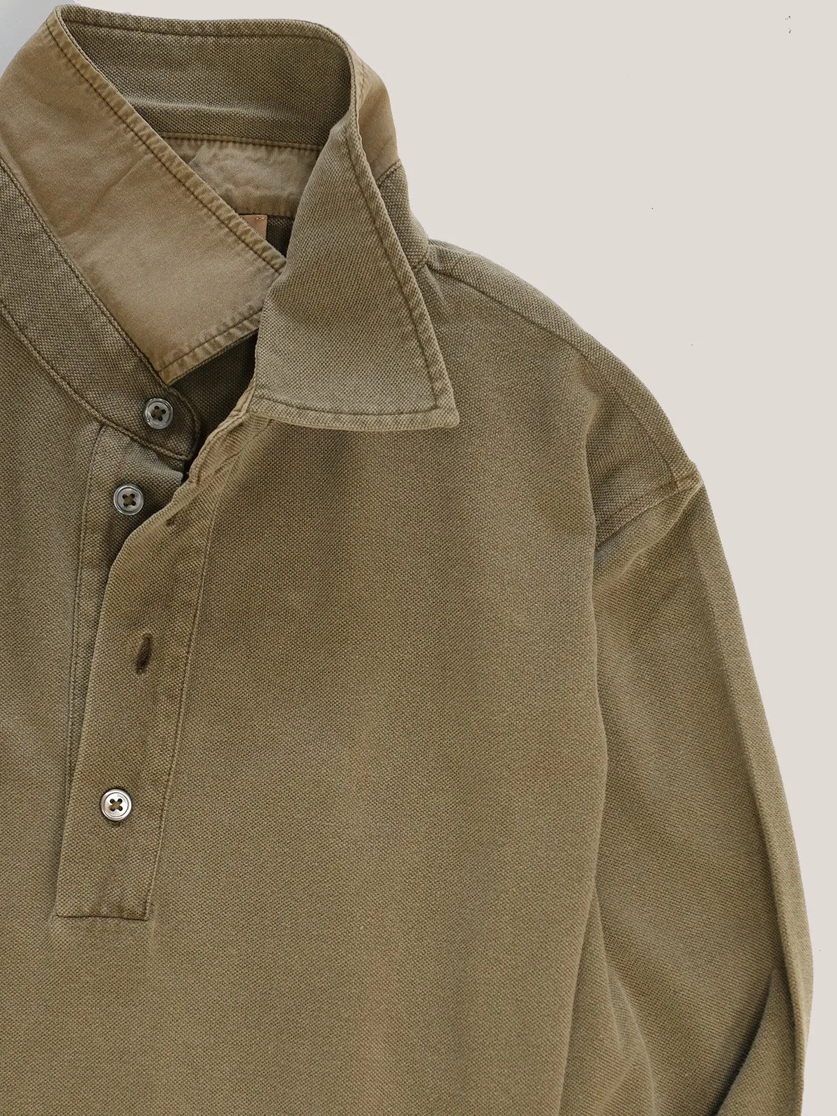 Christian Kimber Hastings Long Sleeve Polo - Olive
