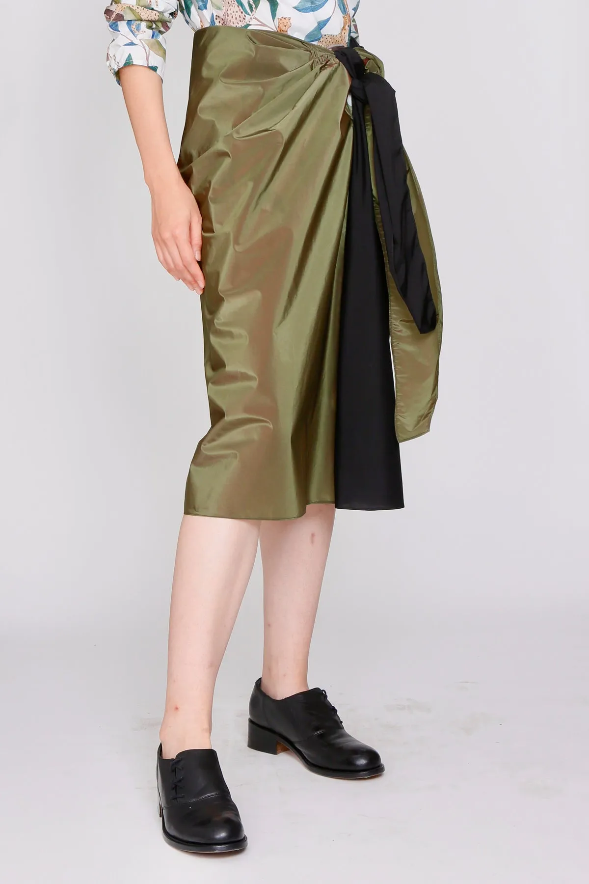 Chrome Olive and Black Splice Sarong