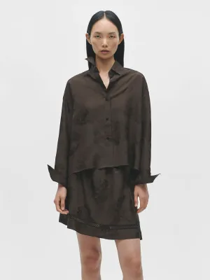 CORDERA Jacquard Classic Shirt Dark Brown