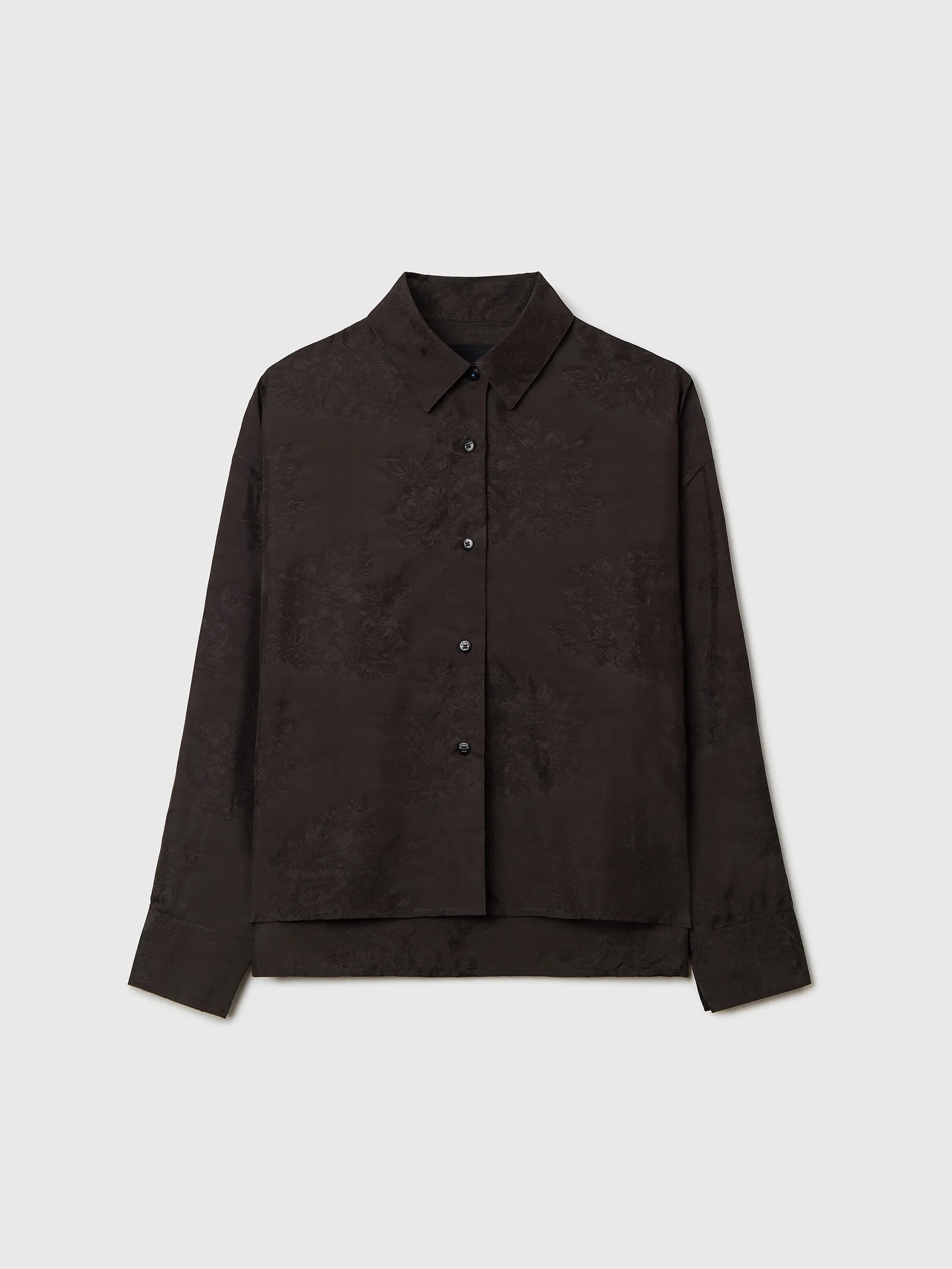 CORDERA Jacquard Classic Shirt Dark Brown
