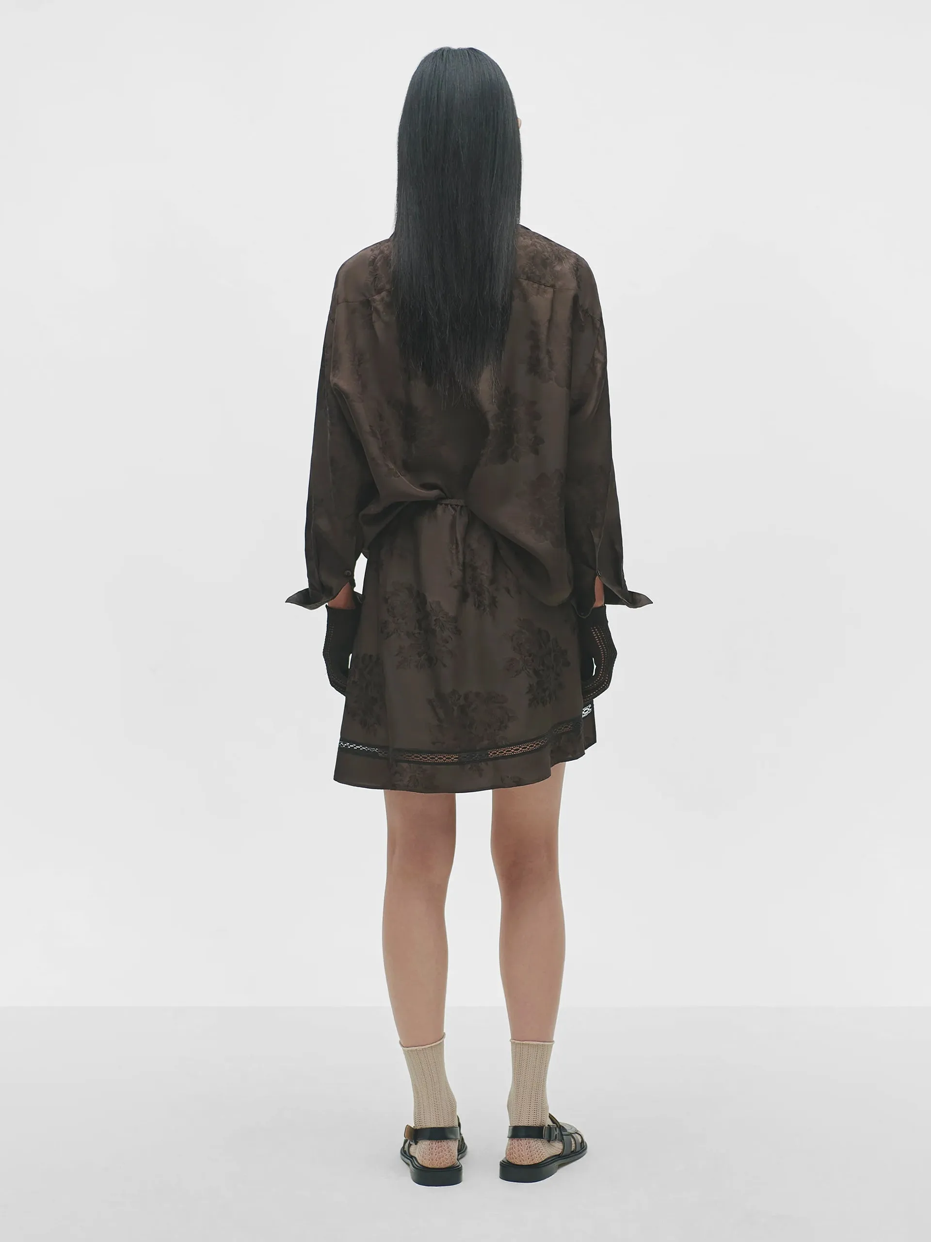 CORDERA Jacquard Classic Shirt Dark Brown