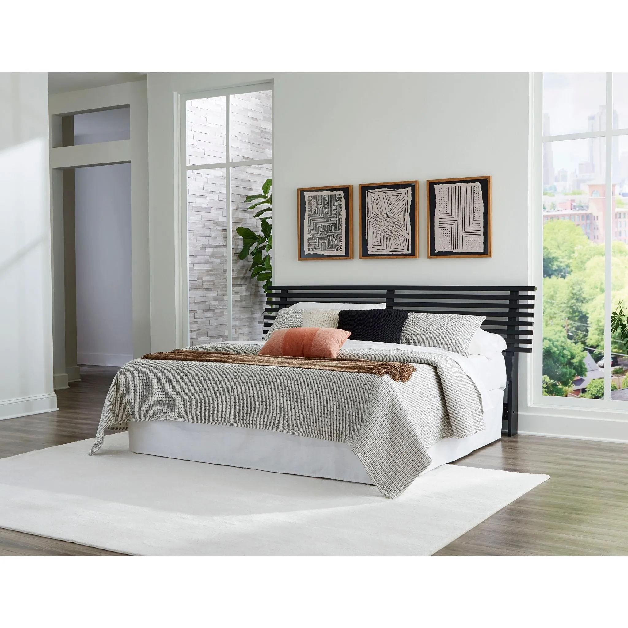 Danziar Slat Headboard - Black