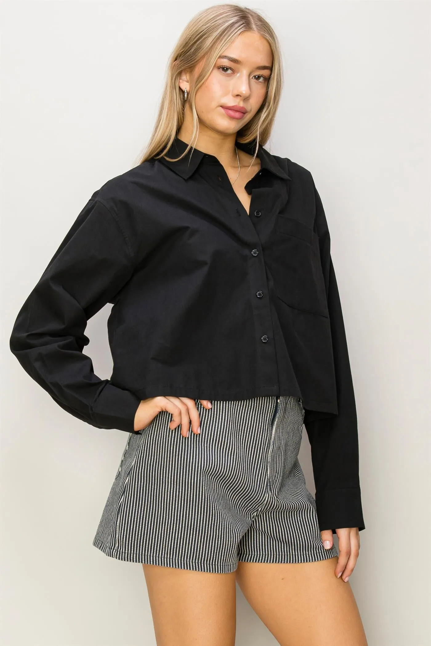 DZ24C051-Play It Right Poplin Shirt