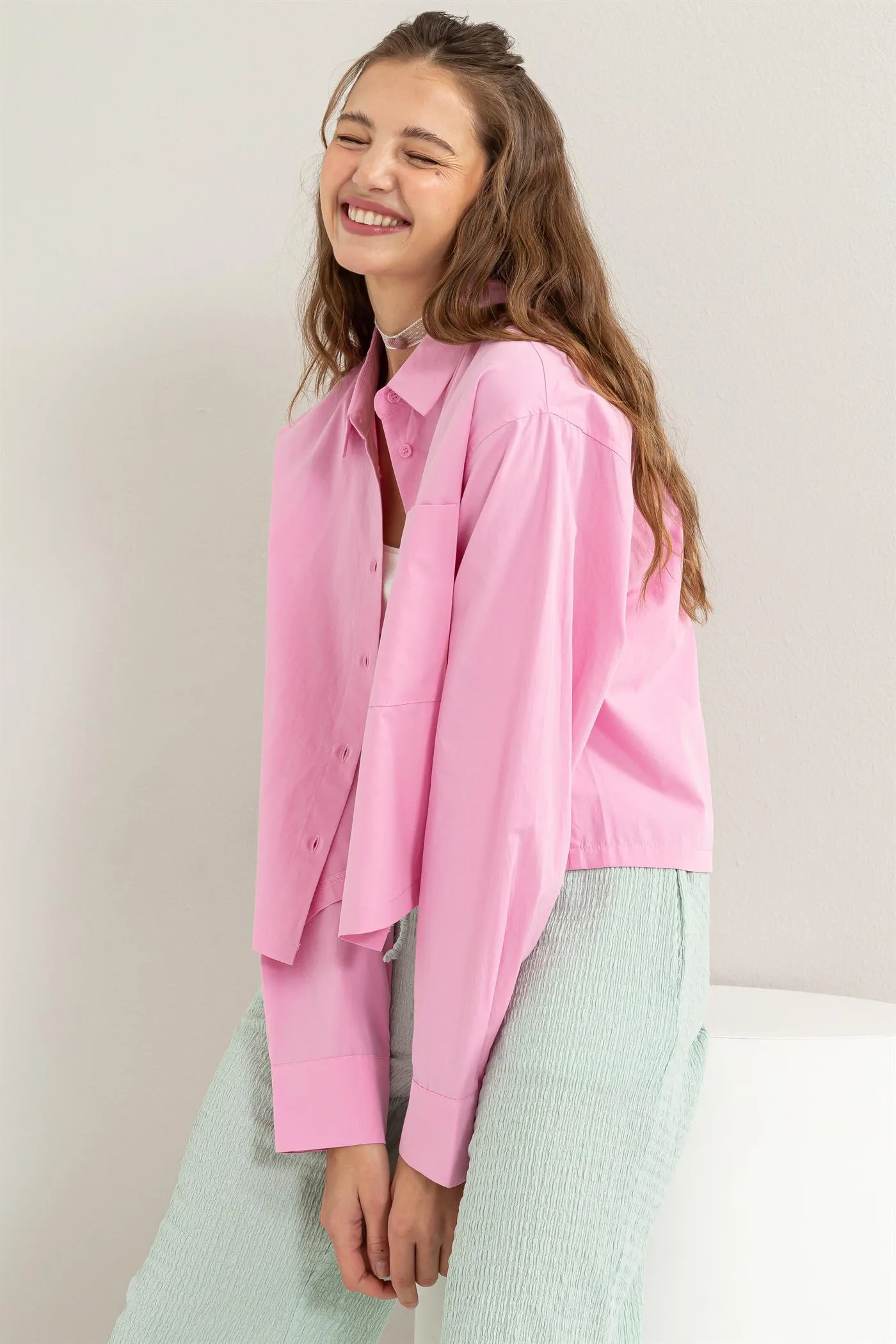 DZ24C051-Play It Right Poplin Shirt