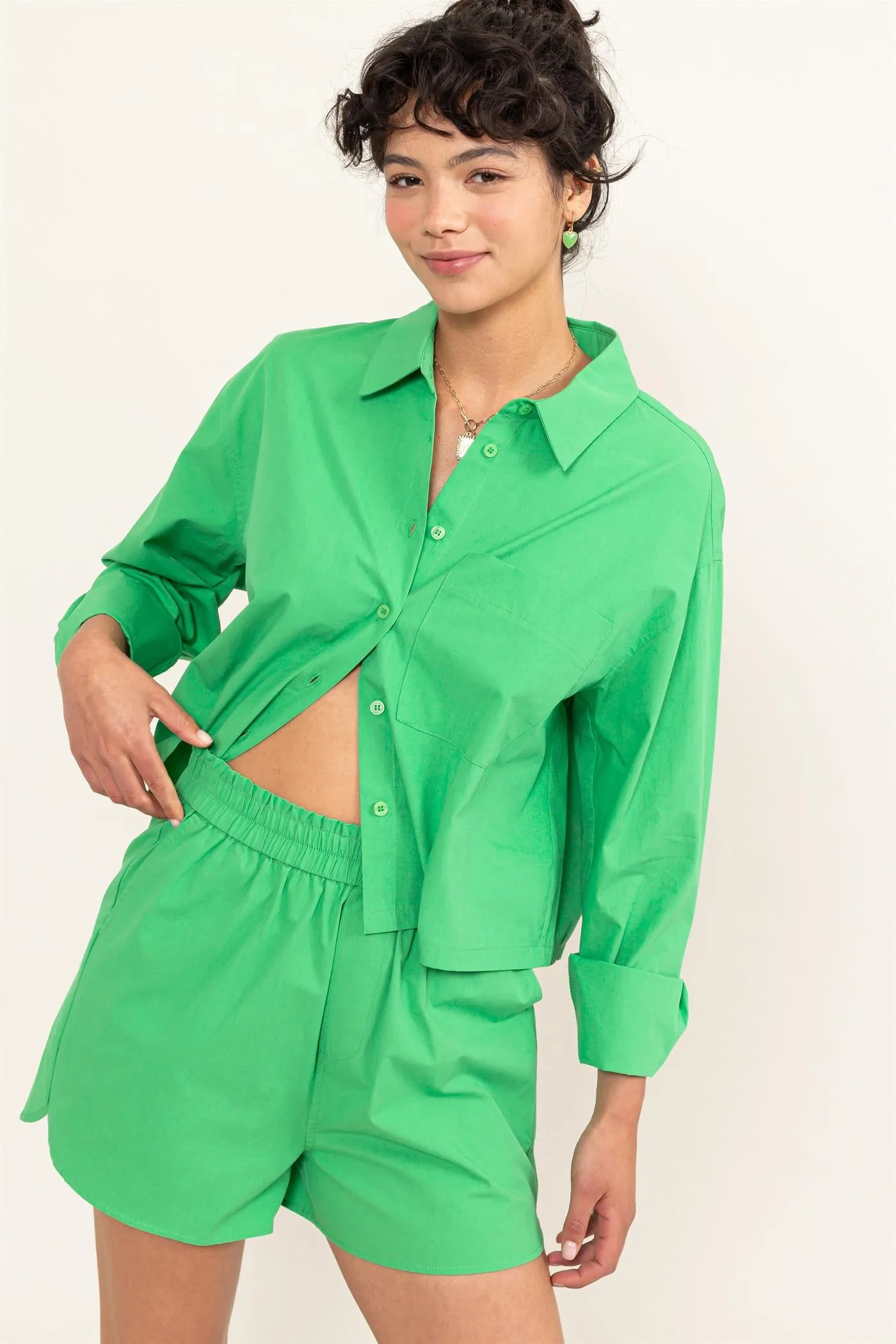 DZ24C051-Play It Right Poplin Shirt