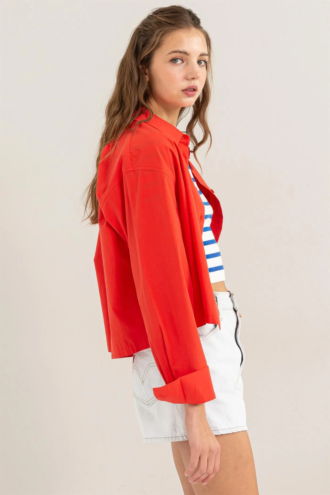 DZ24C051-Play It Right Poplin Shirt