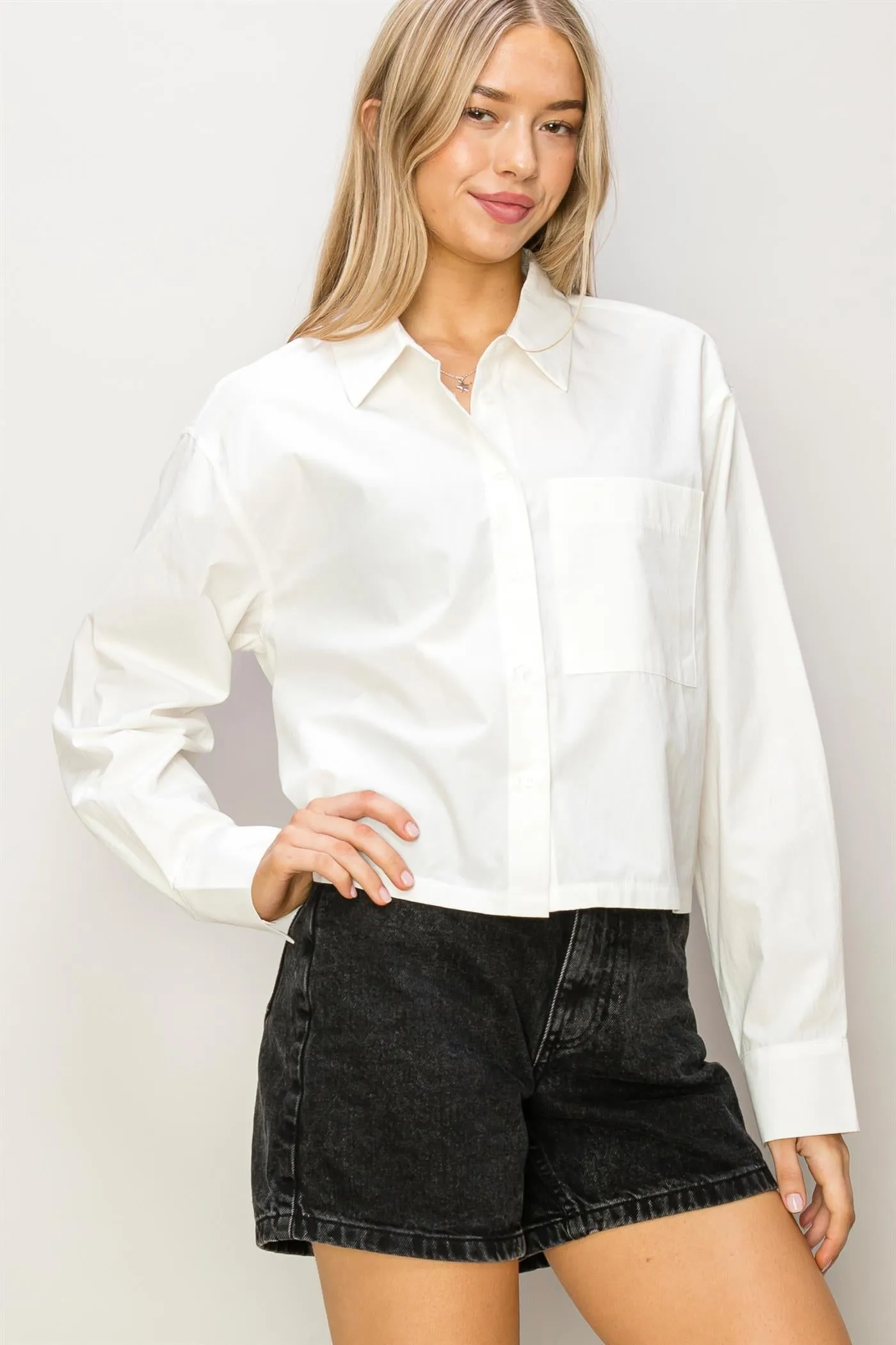 DZ24C051-Play It Right Poplin Shirt