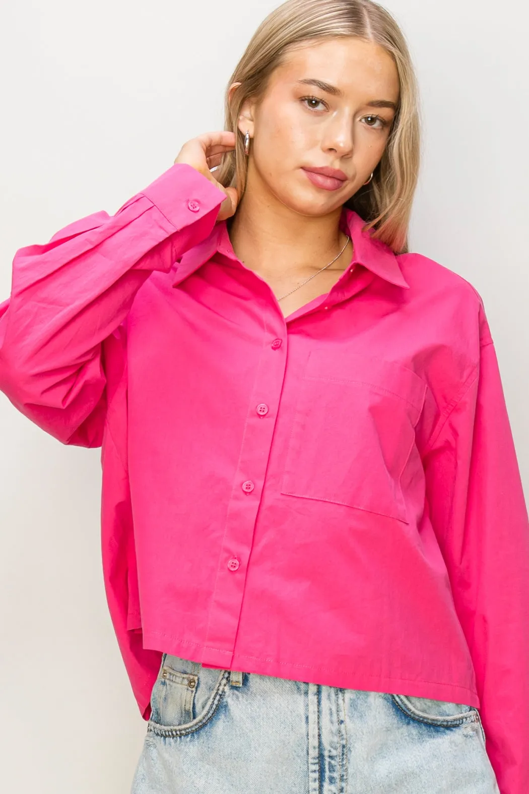DZ24C051-Play It Right Poplin Shirt