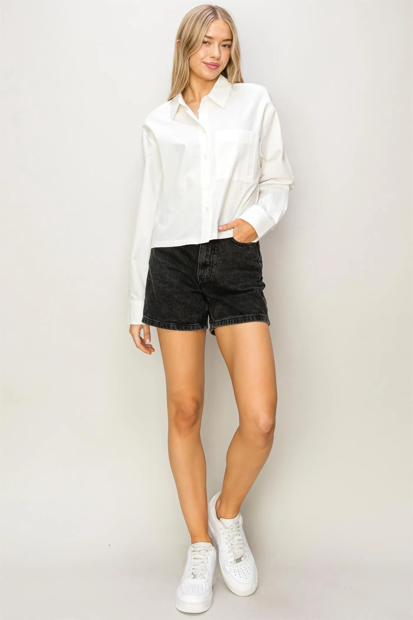 DZ24C051-Play It Right Poplin Shirt