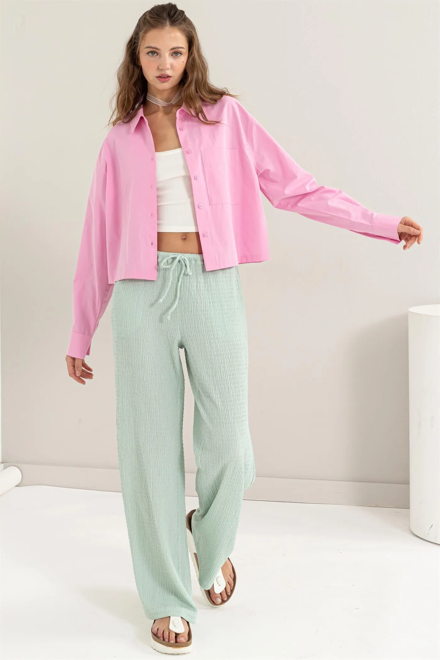 DZ24C051-Play It Right Poplin Shirt