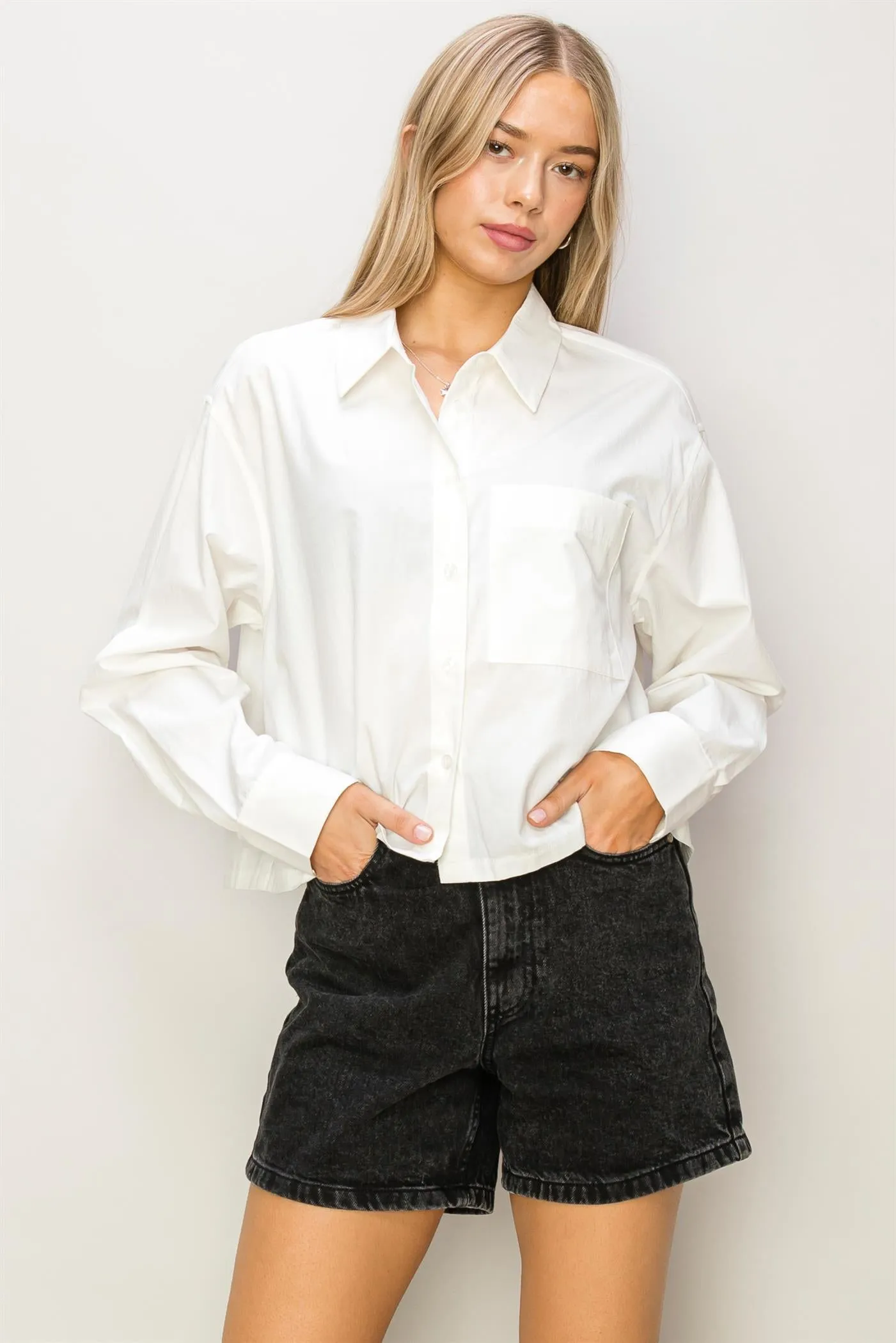 DZ24C051-Play It Right Poplin Shirt