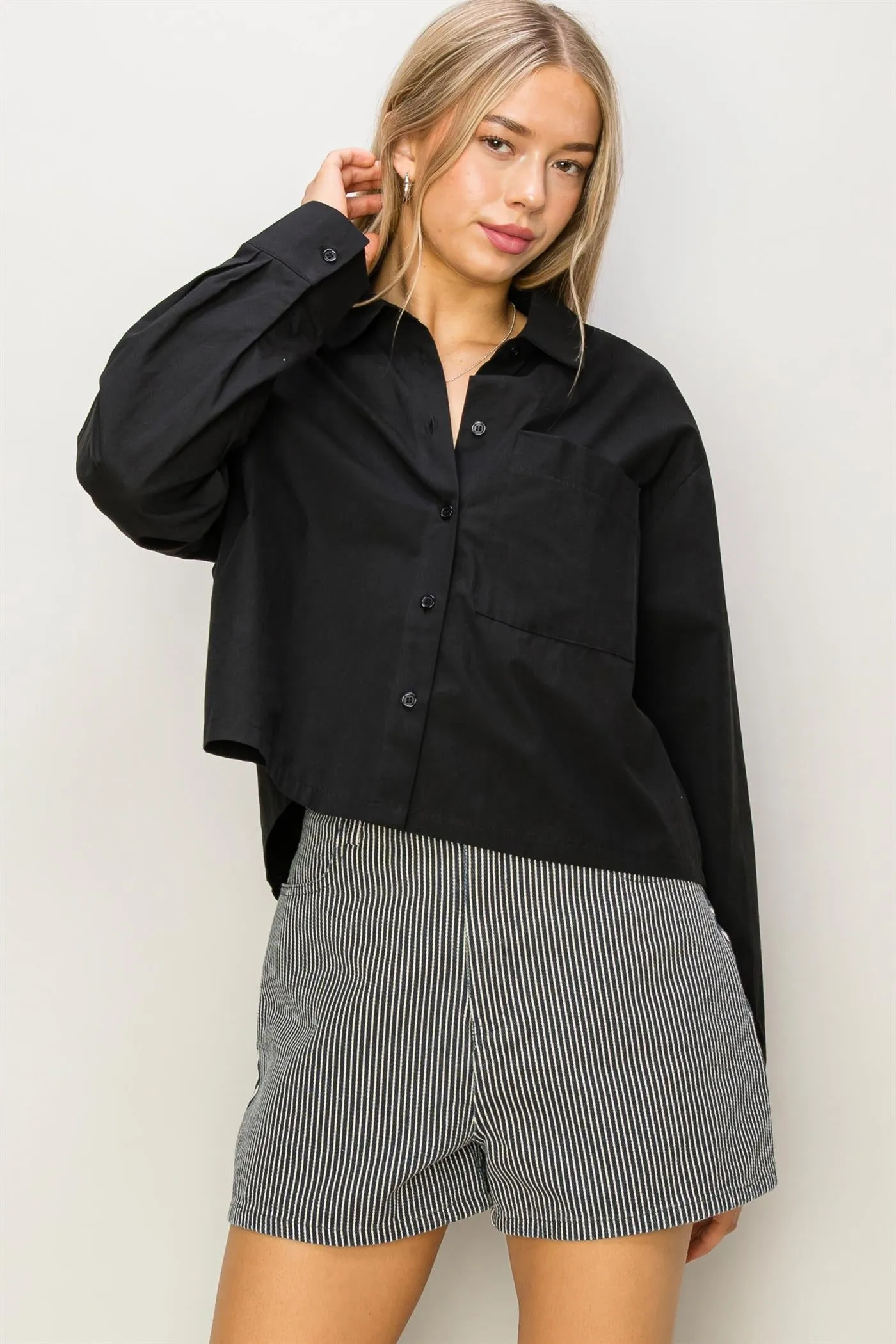 DZ24C051-Play It Right Poplin Shirt