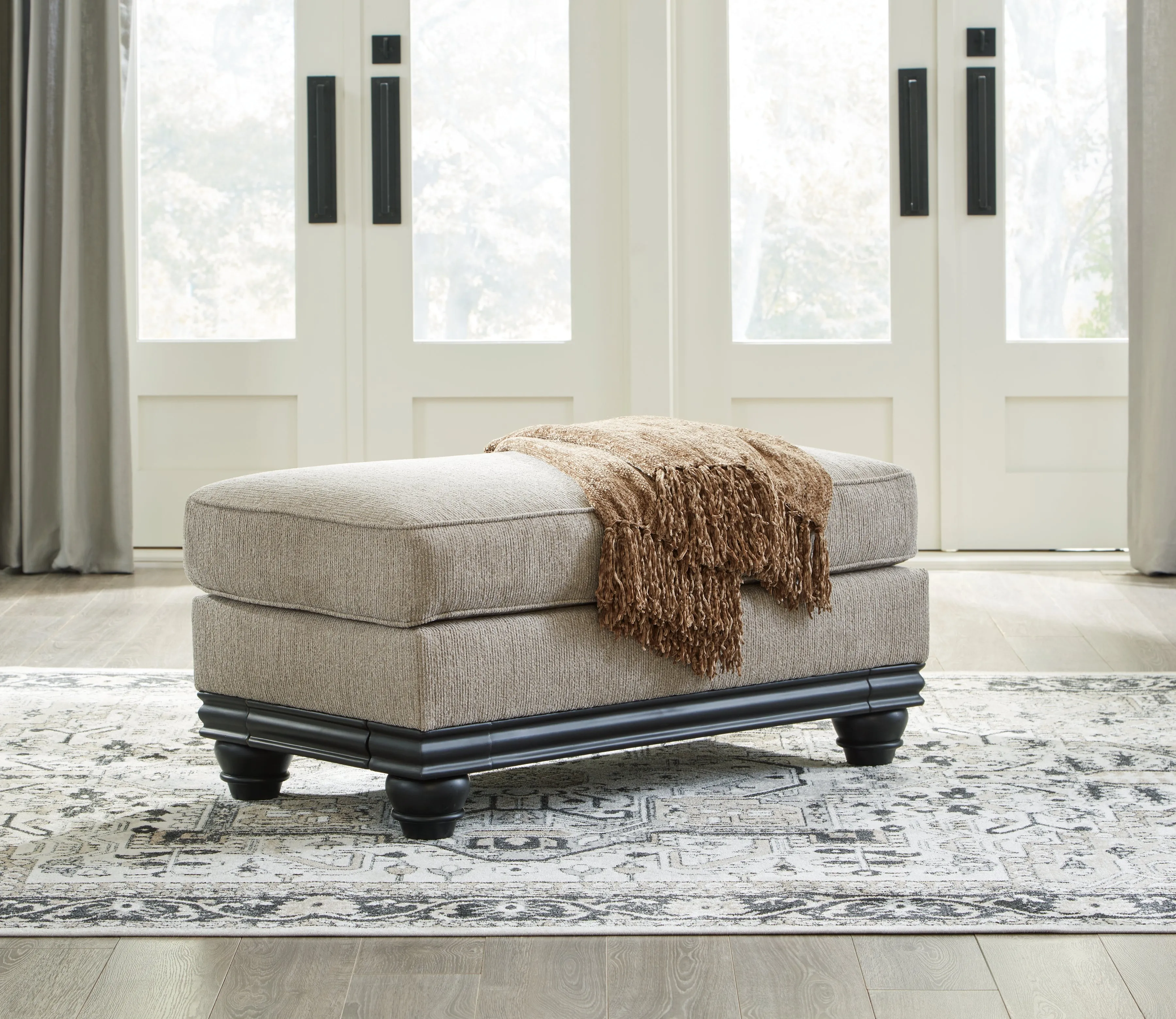 Elbiani Chair and Ottoman in Alloy