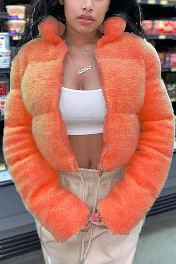 Fashion Warm Solid Color Outerwear