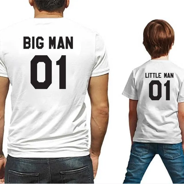 Father And Son Cotton Short Sleeved T-Shirts