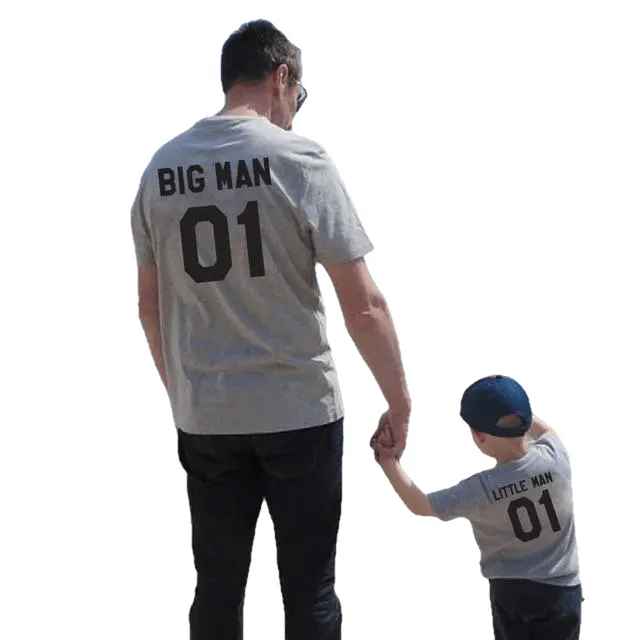 Father And Son Cotton Short Sleeved T-Shirts