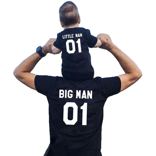 Father And Son Cotton Short Sleeved T-Shirts