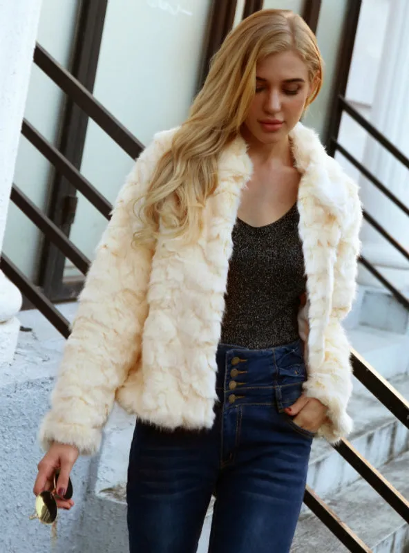 Fox Haired Women's Short Coat Imitating Fur Coat