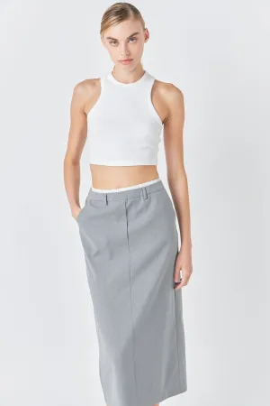 Grey Lab - Boxer Waist Maxi Skirt
