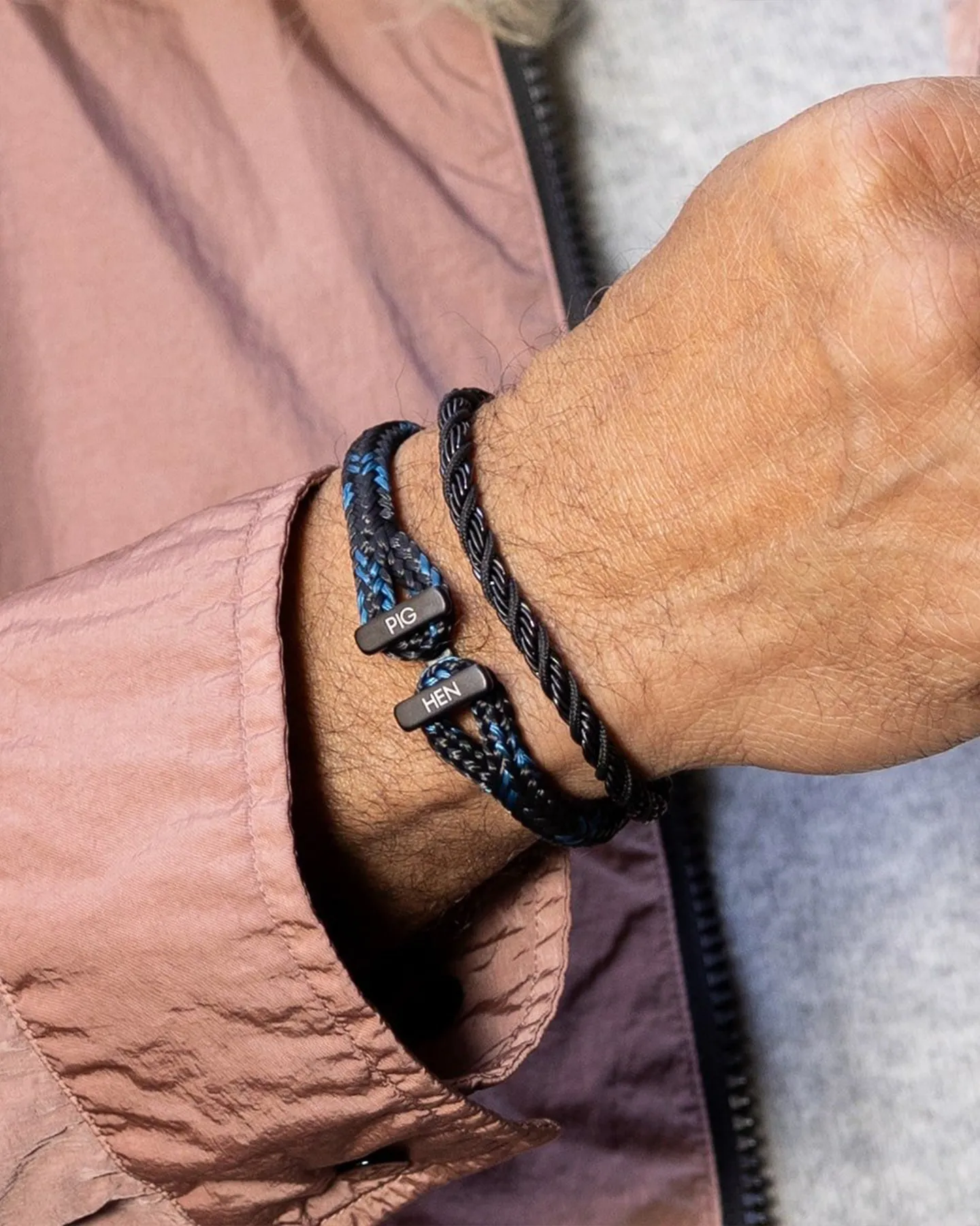 ICY IKE BRACELET - BLACK-OCEAN BLUE-BLACK