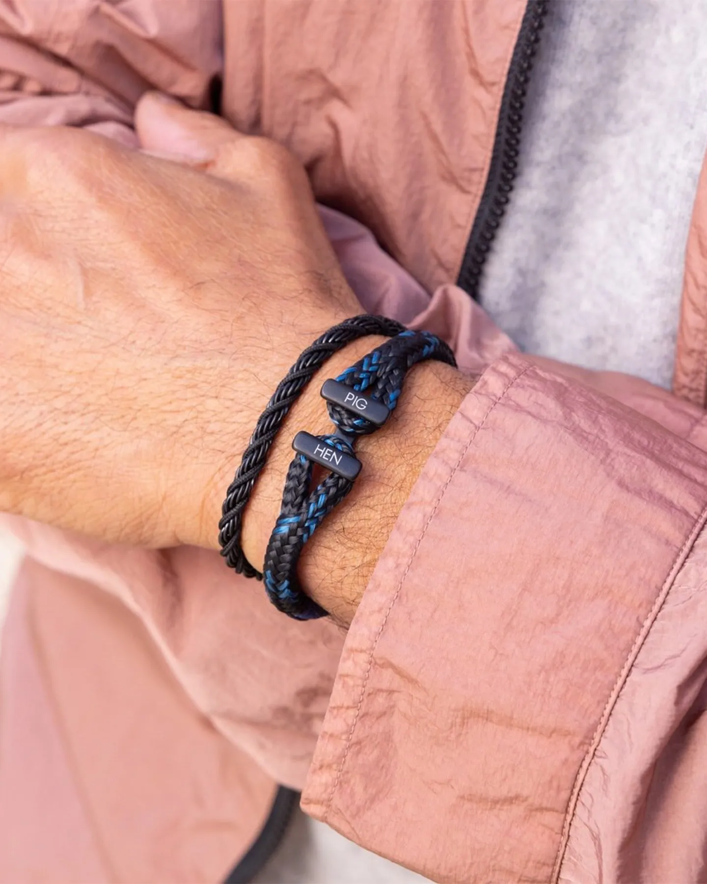 ICY IKE BRACELET - BLACK-OCEAN BLUE-BLACK