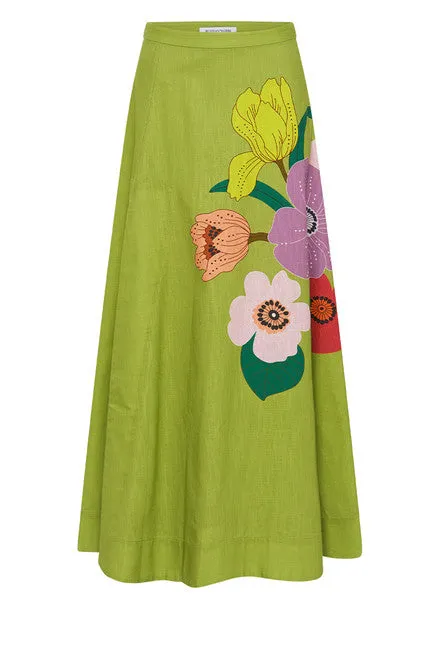 Jewel Floral Circle Skirt