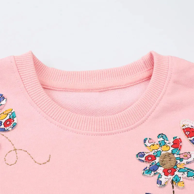 Kids Girls Flowers Birds Embroidery Casual Outerwear