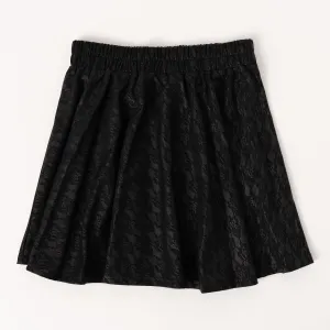 Lace Pleather Skirt