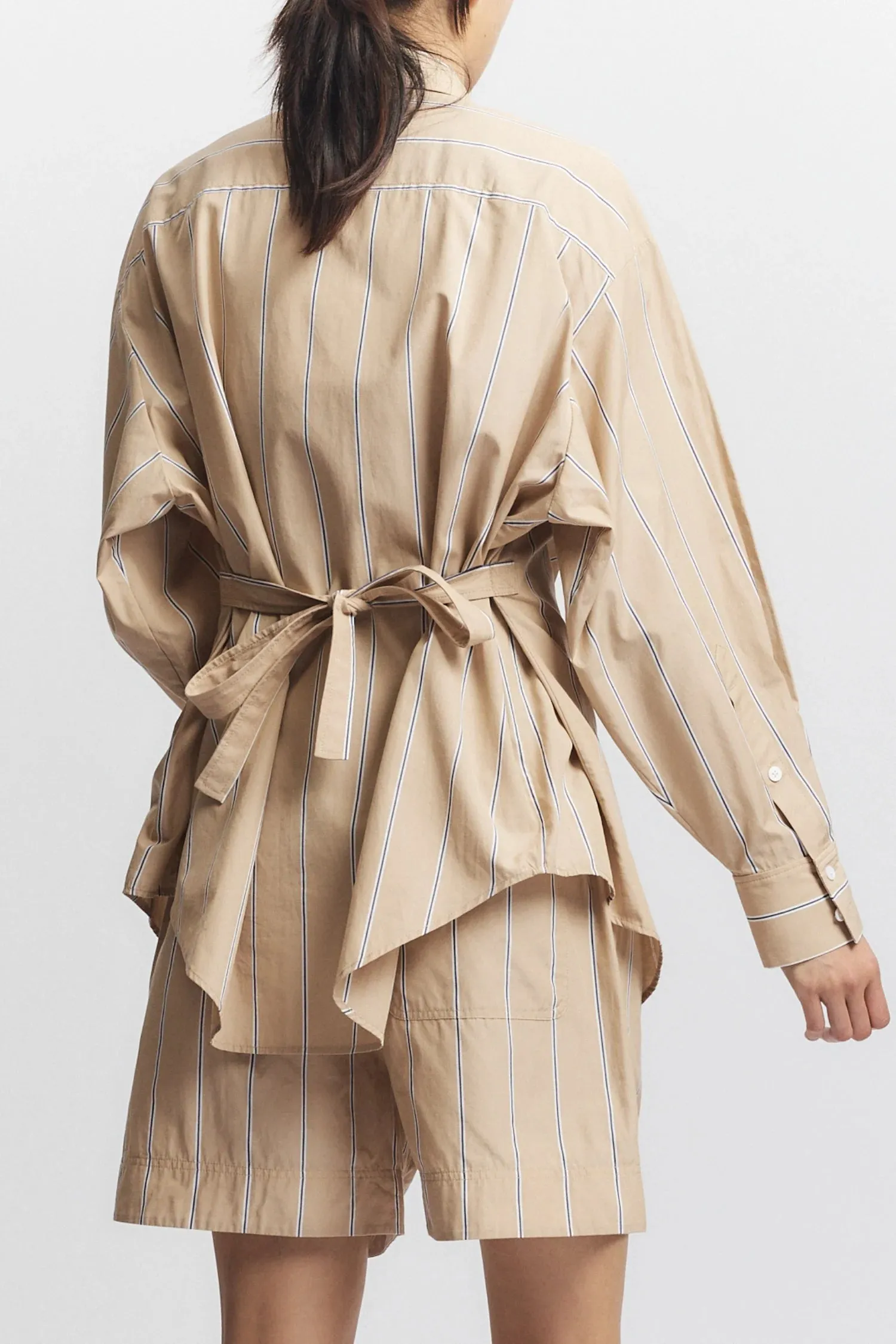Lara Blouse in Sand Stripe