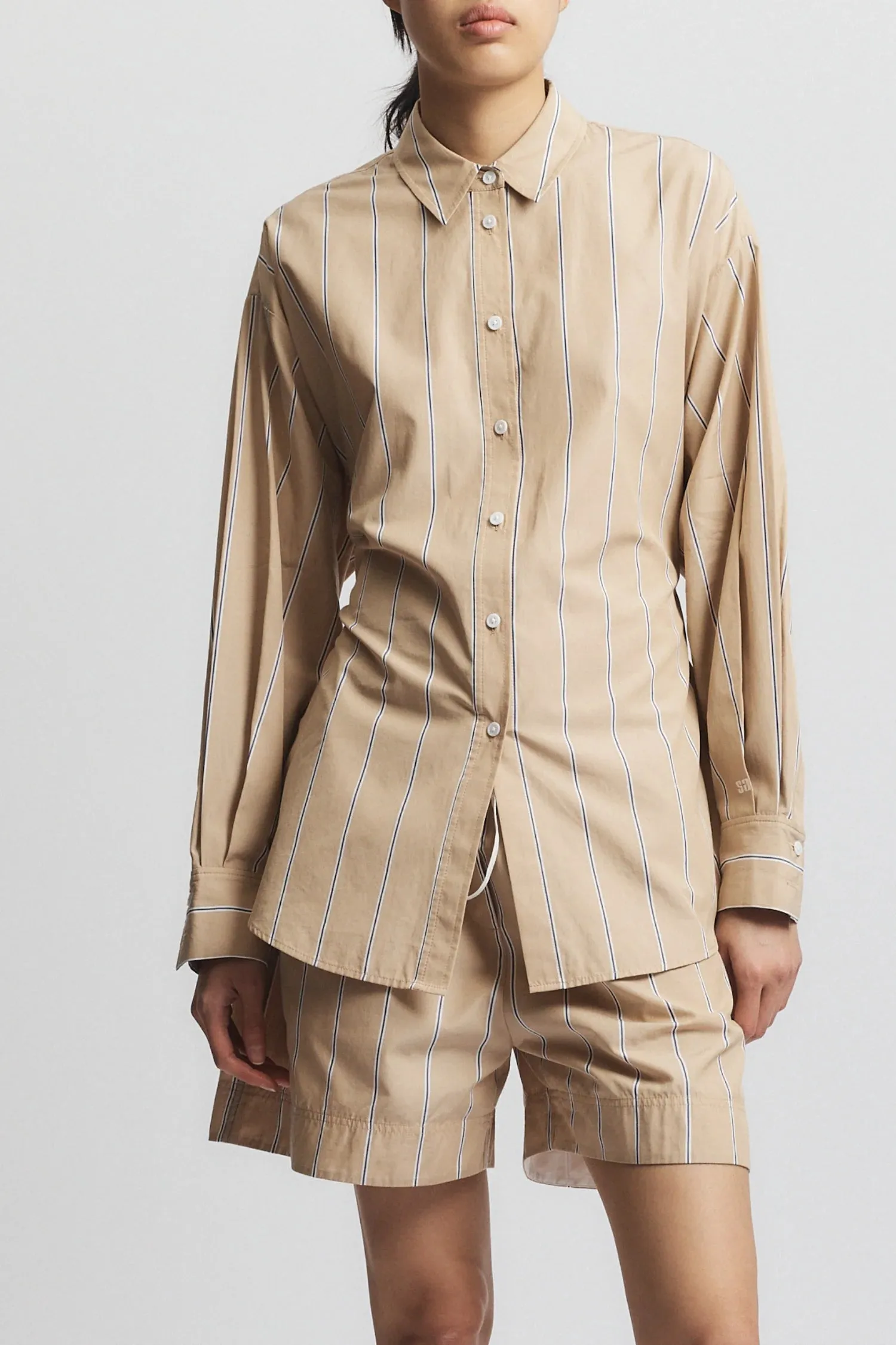 Lara Blouse in Sand Stripe