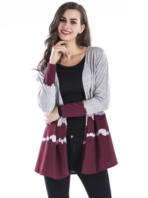 Long Sleeve Contrast Color Coats