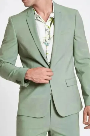 Men Suits Sage Green 2 Piece Slim Fit Elegant Suits Formal Fashion Suits Wedding Suits Party Wear Dinner Suits Stylish Suits Bespoke For Men