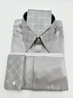 Men's Silk Shirt 194-D Silver