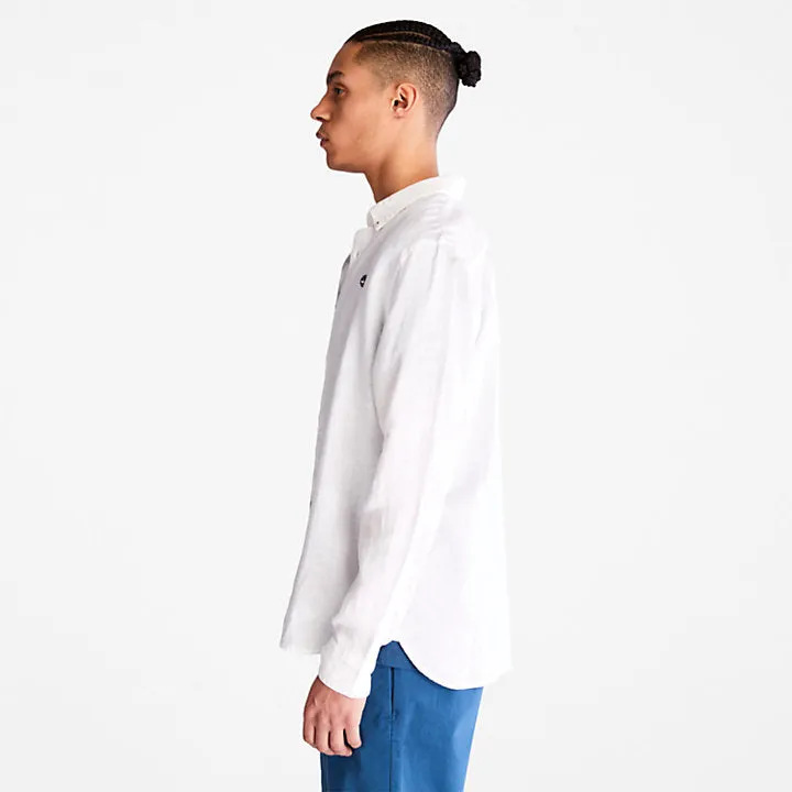 Mill River Slim Fit Linen Shirt For Men