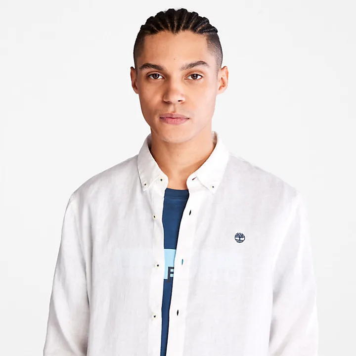 Mill River Slim Fit Linen Shirt For Men